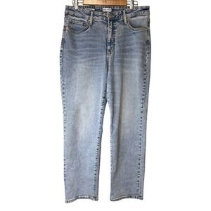Ava‎ & Viv Womens 16 High Rise 90s Straight Leg Jeans Light Wash Blue Denim